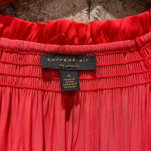 NEW Anthropologie Current Air Cecile Smocked Mini Dress Poppy Red Size Small - Picture 7 of 12